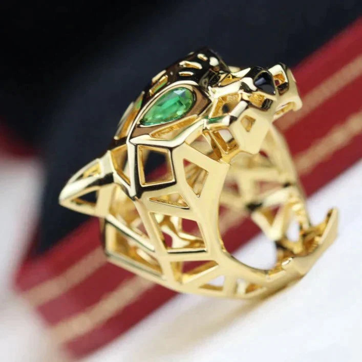 Panthere 31mm Ring Onyx and Tsavorite Garnets – LUX VERSE Luxury Designer Fashion Outlet