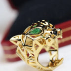 Panthere 31mm Ring Onyx and Tsavorite Garnets – LUX VERSE Luxury Designer Fashion Outlet