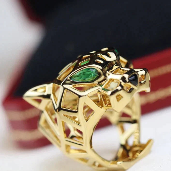 Panthere 31mm Ring Onyx and Tsavorite Garnets – LUX VERSE Luxury Designer Fashion Outlet