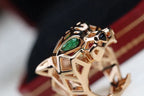 Panthere 31mm Ring Onyx and Tsavorite Garnets – LUX VERSE Luxury Designer Fashion Outlet