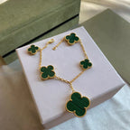 Magic Clover 5 Motifs Malachite Bracelet – LUX VERSE Luxury Designer Fashion Outlet