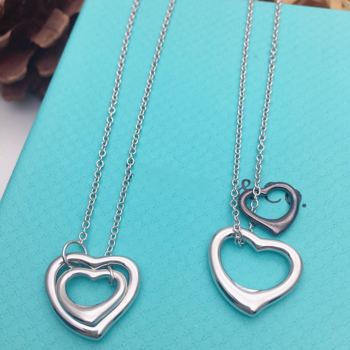Open Heart Silver Necklace – LUX VERSE Luxury Designer Fashion Outlet
