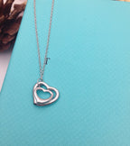 Open Heart Silver Necklace – LUX VERSE Luxury Designer Fashion Outlet