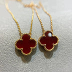 Clover 15mm Carnelian Single Flower Necklace – LUX VERSE Luxury Designer Fashion Outlet