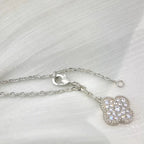 Clover 5 Motifs Silver Diamonds Necklace – LUX VERSE Luxury Designer Fashion Outlet
