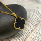 Clover Large 25mm  Onyx Necklace – LUX VERSE Luxury Designer Fashion Outlet