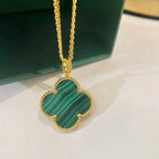 Clover Large 25mm Malachite Necklace – LUX VERSE Luxury Designer Fashion Outlet