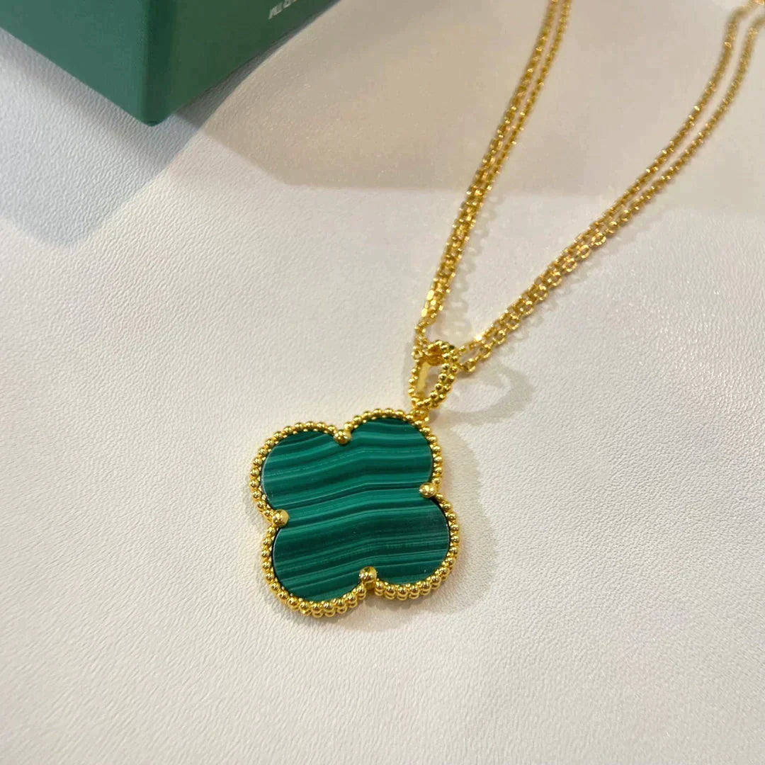 Clover Large 25mm Malachite Necklace – LUX VERSE Luxury Designer Fashion Outlet