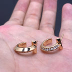 T Hoop Diamond Earrings – LUX VERSE Luxury Designer Fashion Outlet