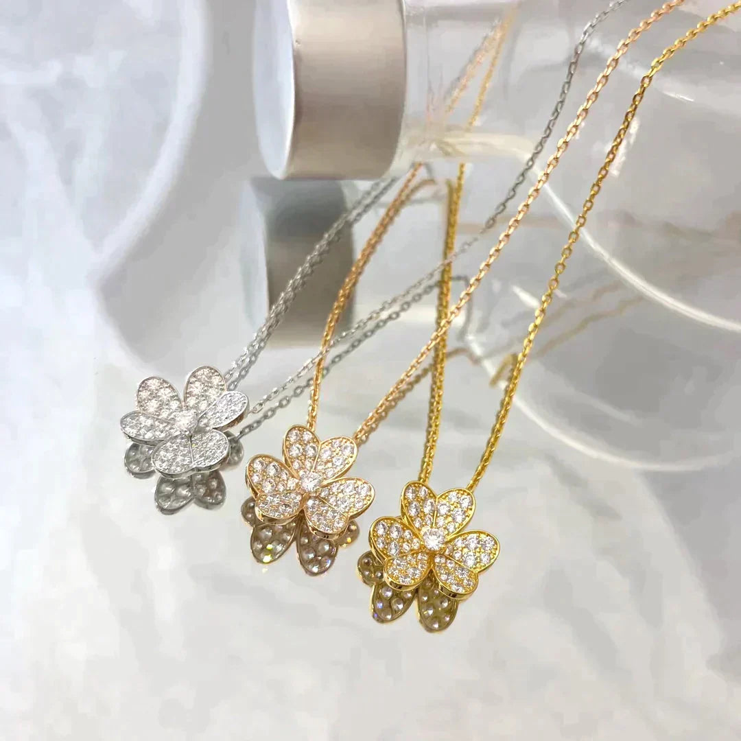 Flower Diamond Necklace – LUX VERSE Luxury Designer Fashion Outlet