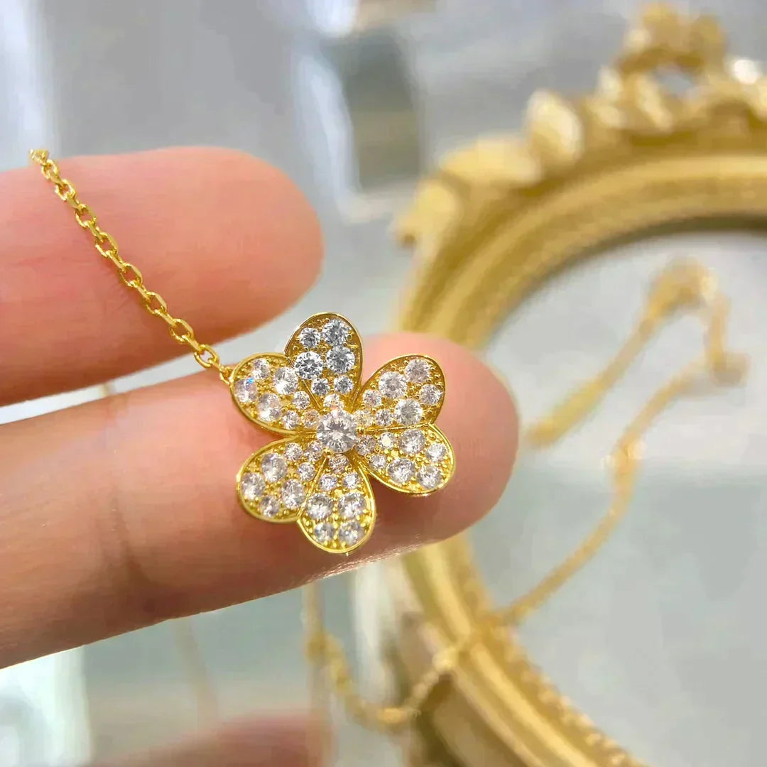 Flower Diamond Necklace – LUX VERSE Luxury Designer Fashion Outlet