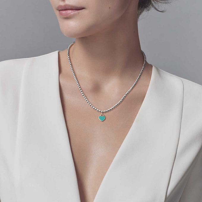 Heart Pedant Silver Ball Chain Necklace – LUX VERSE Luxury Designer Fashion Outlet