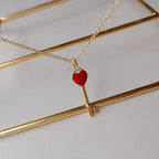 Key Pedant Carnelian Heart Gold – LUX VERSE Luxury Designer Fashion Outlet