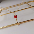Key Pedant Carnelian Heart Gold – LUX VERSE Luxury Designer Fashion Outlet