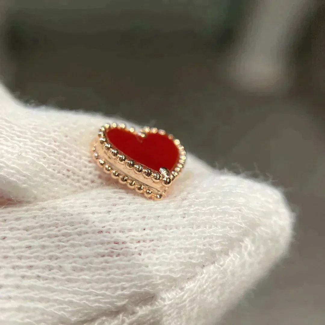 Heart Carnelian Stud Earrings – LUX VERSE Luxury Designer Fashion Outlet