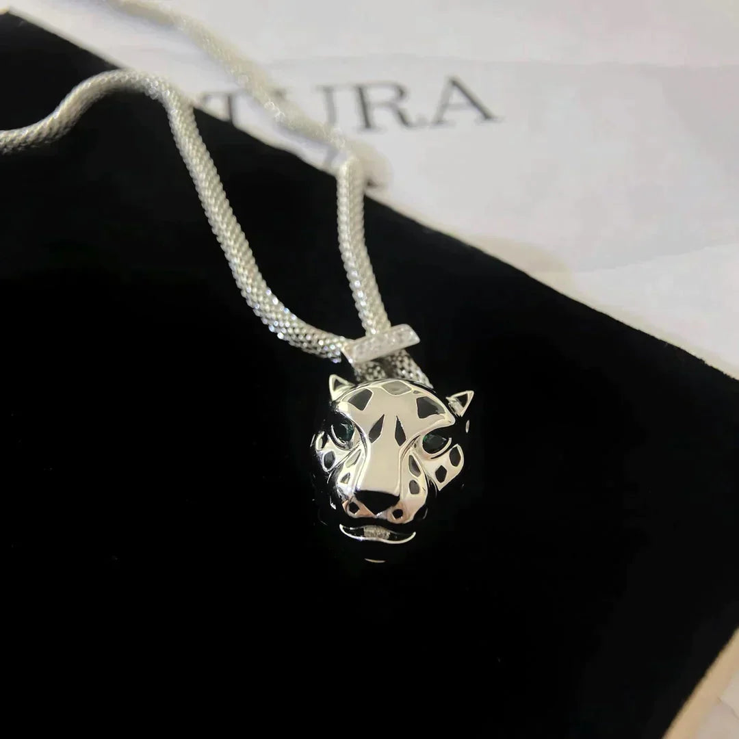 Panthere Silver Onyx Necklace – LUX VERSE Luxury Designer Fashion Outlet
