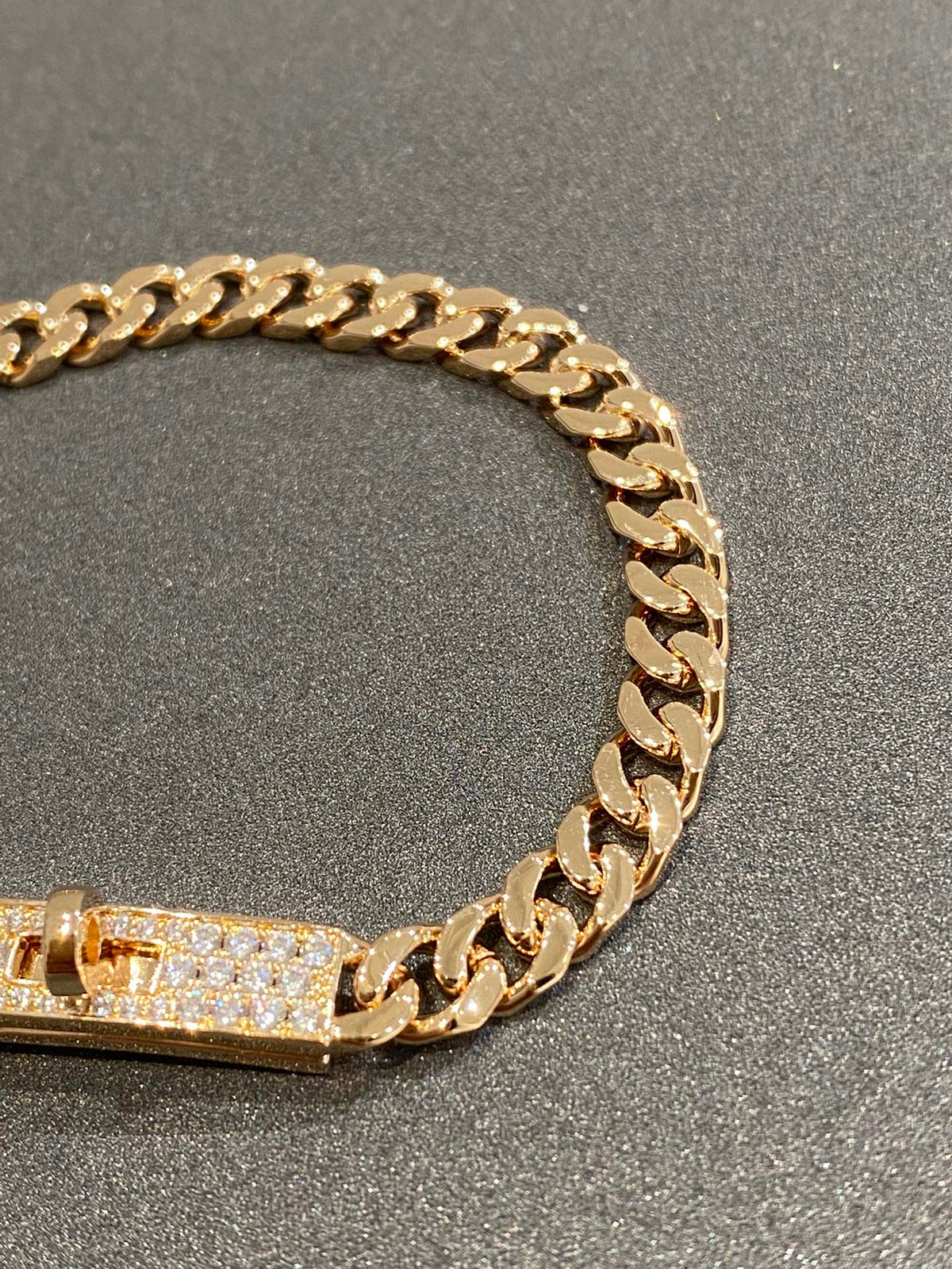 Kelly Chain Rose Gold Diamonds Bracelet – LUX VERSE Luxury Designer Fashion Outlet