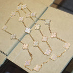Clover 20 Motifs White Mop Necklace – LUX VERSE Luxury Designer Fashion Outlet
