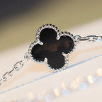Clover 20 Motifs Onyx Diamond Necklace Silver – LUX VERSE Luxury Designer Fashion Outlet