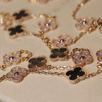 Clover 20 Motifs Dark Mop Diamond  Necklace – LUX VERSE Luxury Designer Fashion Outlet