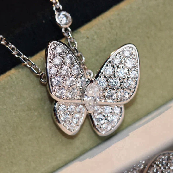 Butterfly Diamond Necklace – LUX VERSE Luxury Designer Fashion Outlet