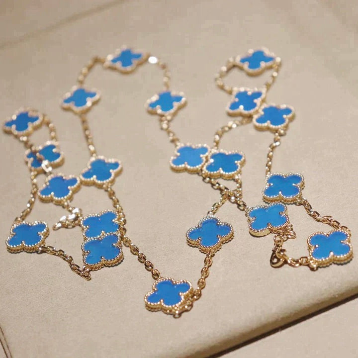 Clover 20 Motifs Turquoise Gold – LUX VERSE Luxury Designer Fashion Outlet