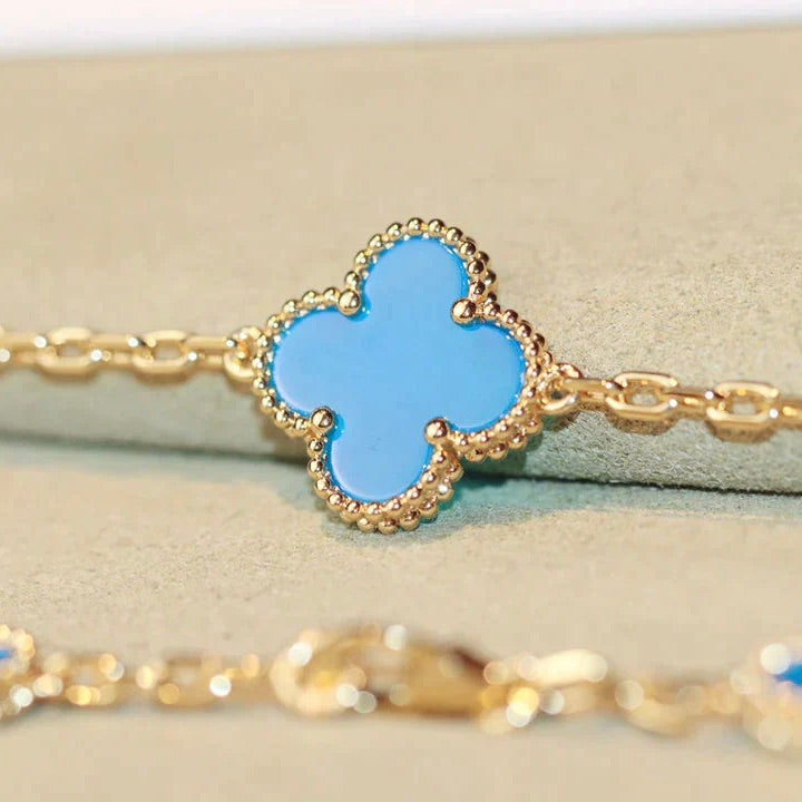 Clover 20 Motifs Turquoise Gold – LUX VERSE Luxury Designer Fashion Outlet