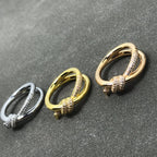 Knot Ring Double Row Diamond – LUX VERSE Luxury Designer Fashion Outlet