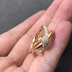 Knot Ring Double Row Diamond – LUX VERSE Luxury Designer Fashion Outlet