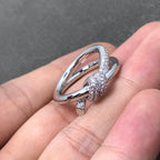 Knot Ring Double Row Diamond – LUX VERSE Luxury Designer Fashion Outlet