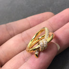 Knot Ring Double Row Diamond – LUX VERSE Luxury Designer Fashion Outlet