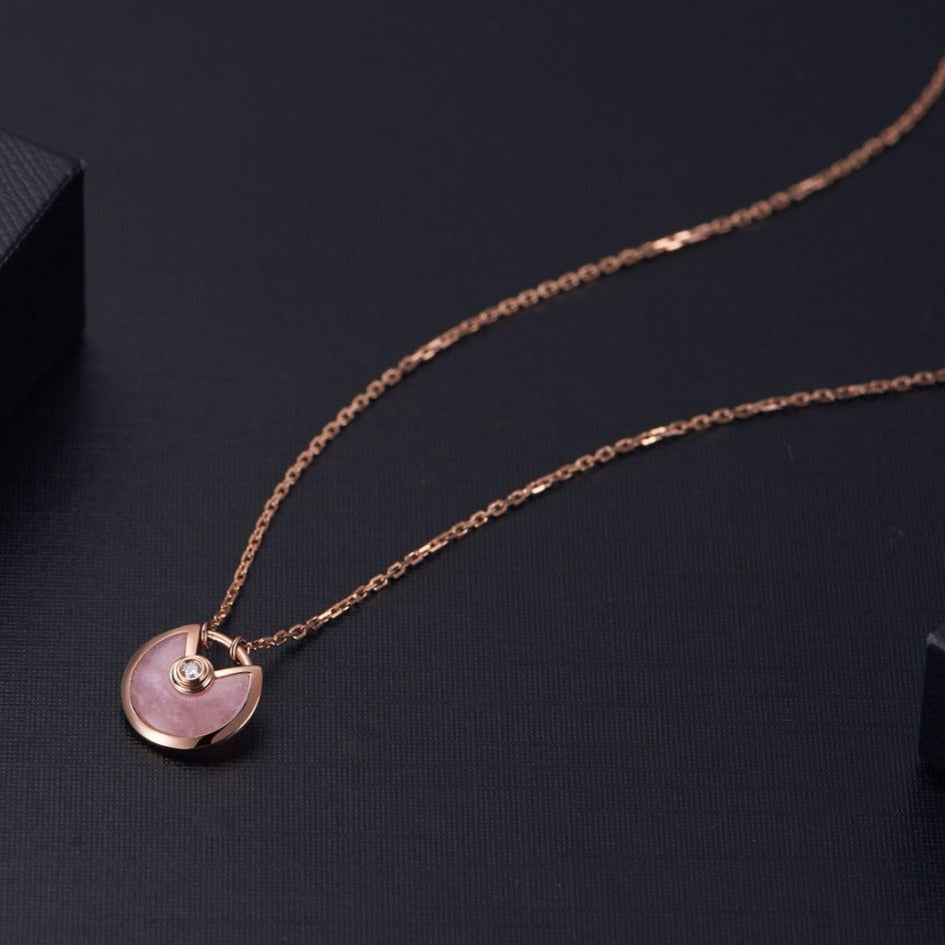 Amulette Rose Gold Pink Mop Necklace – LUX VERSE Luxury Designer Fashion Outlet
