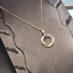 Trinity Silver Gold Rose Gold Necklace – LUX VERSE Luxury Designer Fashion Outlet