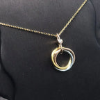 Trinity Silver Gold Rose Gold Necklace – LUX VERSE Luxury Designer Fashion Outlet