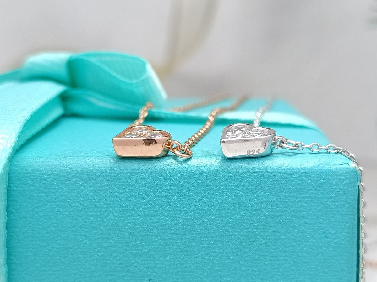 Heart 3 Diamonds Pedant Necklace – LUX VERSE Luxury Designer Fashion Outlet