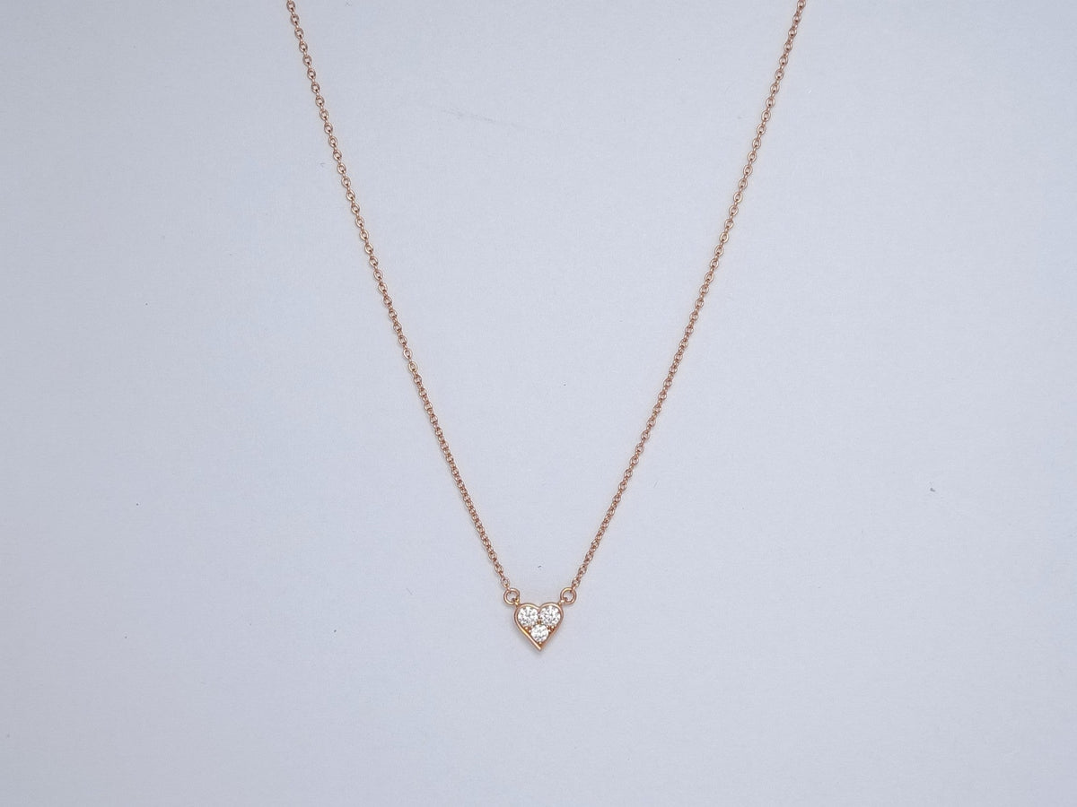 Heart 3 Diamonds Pedant Necklace – LUX VERSE Luxury Designer Fashion Outlet