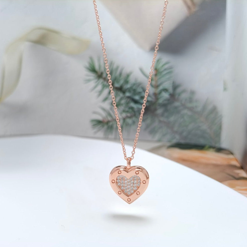 Heart Diamonds Pedant Necklace – LUX VERSE Luxury Designer Fashion Outlet