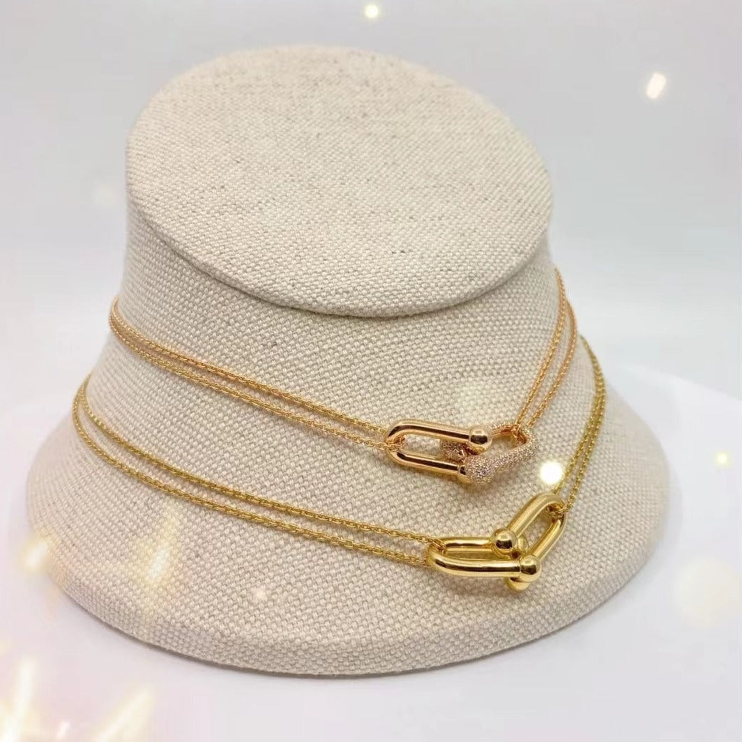 Hardwear Gold Double Link Necklace – LUX VERSE Luxury Designer Fashion Outlet