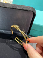 Knot Double Row Gold Bracelet – LUX VERSE Luxury Designer Fashion Outlet