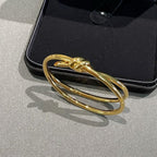 Knot Double Row Gold Bracelet – LUX VERSE Luxury Designer Fashion Outlet