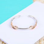 Infinity Silver Rose Gold Bracelet – LUX VERSE Luxury Designer Fashion Outlet