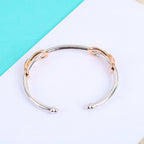 Infinity Silver Rose Gold Bracelet – LUX VERSE Luxury Designer Fashion Outlet