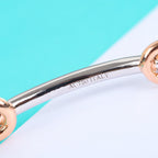 Infinity Silver Rose Gold Bracelet – LUX VERSE Luxury Designer Fashion Outlet