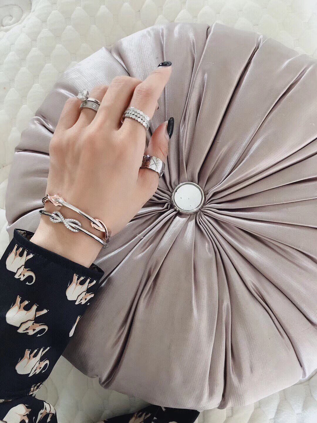 Infinity Silver Rose Gold Bracelet – LUX VERSE Luxury Designer Fashion Outlet