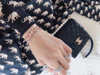 Infinity Silver Rose Gold Bracelet – LUX VERSE Luxury Designer Fashion Outlet