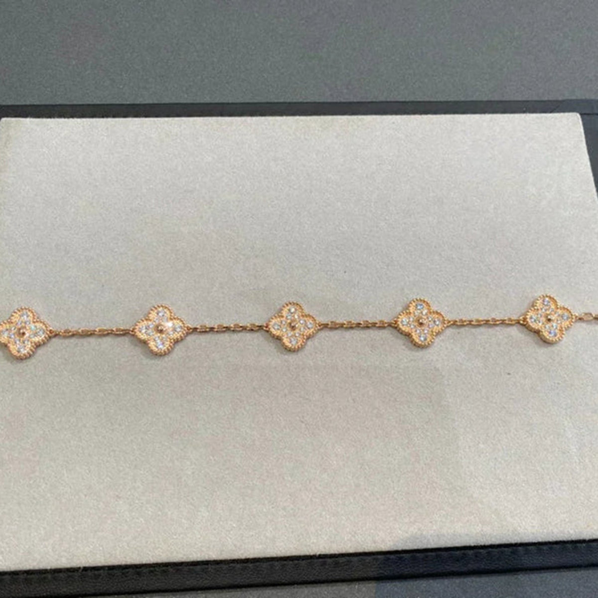 Clover 5 Motifs  Full Diamond Bracelet – LUX VERSE Luxury Designer Fashion Outlet