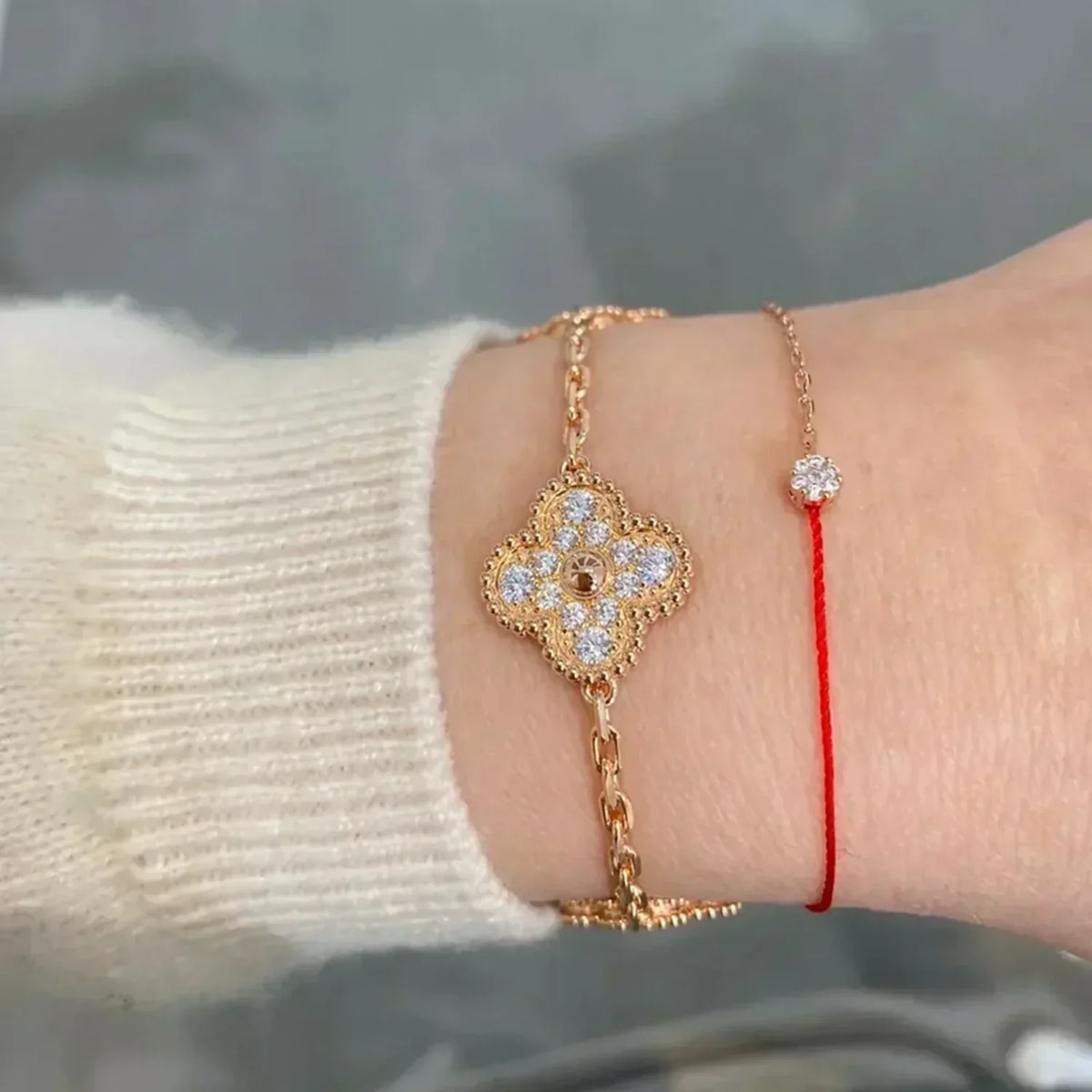Clover 5 Motifs  Full Diamond Bracelet – LUX VERSE Luxury Designer Fashion Outlet