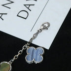 Magic Clover 5 Motifs Mop Chalcedony Bracelet  Silver – LUX VERSE Luxury Designer Fashion Outlet