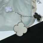 Magic Clover 5 Motifs Mop Chalcedony Bracelet  Silver – LUX VERSE Luxury Designer Fashion Outlet
