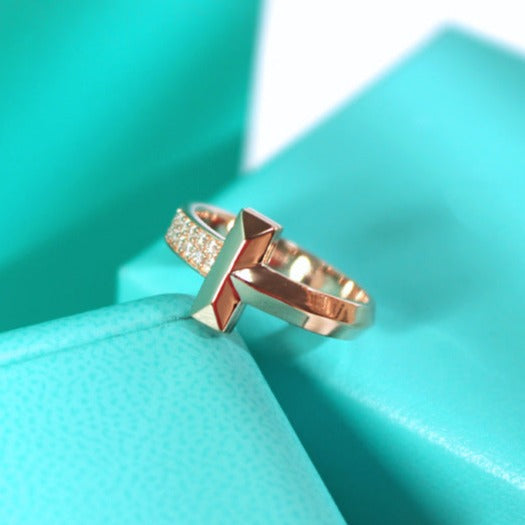 T1 Narrow Diamond Rose Gold Ring – LUX VERSE Luxury Designer Fashion Outlet